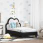 Preview: ARDEBO.de - Kinderbettgestell mit Kopfteil Schwarz 70 x 140 cm PU