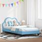 Preview: ARDEBO.de - Kinderbettgestell mit Kopfteil Blau 80 x 200 cm PU