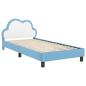 Preview: Kinderbettgestell mit Kopfteil Blau 80 x 200 cm PU