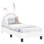Preview: Kinderbettgestell mit Kopfteil Weiß 70 x 140 cm PU