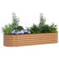 Preview: Hochbeet Braun 240 x 80 x 44 cm Stahl