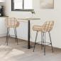 Preview: Barstuhl 2 Stk. Natur 55 x 52 x 92 cm Rattan und Eisen