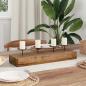 Preview: ARDEBO.de - Kerzenhalter Natur 50 x 15 x 10 cm Massivholz Teak