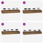 Preview: Kerzenhalter Natur 50 x 15 x 10 cm Massivholz Teak