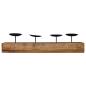 Preview: Kerzenhalter Natur 50 x 15 x 10 cm Massivholz Teak