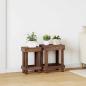 Preview: ARDEBO.de - Pflanzenständer 2 stk. Braun 70 x 11 x 27 cm Mahagoni Holz