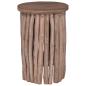 Preview: Hocker Natur 30 x 30 x 45 cm Massivholz Teak