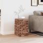 Preview: Hocker Natur 29 x 29 x 48 cm Massivholz Altholz