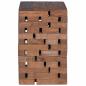 Preview: Hocker Natur 29 x 29 x 48 cm Massivholz Altholz