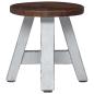 Preview: Hocker Natur 22 x 22 x 24 cm Mahagoni Holz