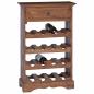 Preview: Weinregal 55 x 23 x 85 cm Massives Mahagoni Holz