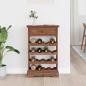 Preview: Weinregal 55 x 23 x 85 cm Massives Mahagoni Holz