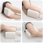 Preview: ARDEBO.de - Knee Pillow Weiß Memory-Schaum und Polyester 26 x 21,5 x 15 cm