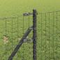 Preview: Zaunpfosten 12 Stk. Grau 70 cm Pulverbeschichteter Stahl