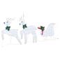 Preview: LED Rentiere 3 Stk. Kaltweiß 43 x 18 x 66 cm Stoff LEDs