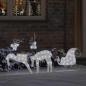 Preview: LED Rentiere 3 Stk. Kaltweiß 43 x 18 x 66 cm Stoff LEDs