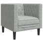 Preview: Sofa Hellgrau 74,5 x 71 x 70,5 cm Samt