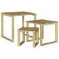 Preview: Tisch 3 pcs Natur Imprägniertes Kiefernholz