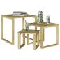 Preview: Tisch 3 pcs Natur Imprägniertes Kiefernholz