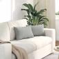 Preview: ARDEBO.de - Sofakissen 2 stk. Stoff Hellgrau 50 x 30 cm