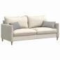Preview: Sofakissen 2 stk. Stoff Hellgrau 50 x 30 cm