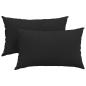 Preview: Sofakissen 2 Stück Schwarz 50 x 30 cm Stoff
