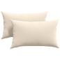 Preview: Sofakissen 2 stk. Stoff Beige 50 x 30 cm