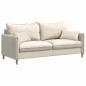 Preview: Sofakissen 2 stk. Stoff Beige 50 x 30 cm