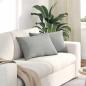 Preview: ARDEBO.de - Sofakissen 2 stk. Stoff Hellgrau 60 x 40 cm