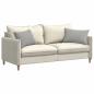 Preview: Sofakissen 2 stk. Stoff Hellgrau 60 x 40 cm