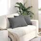 Preview: ARDEBO.de - Sofakissen 2 stk. Stoff Dunkelgrau 60 x 40 cm