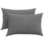 Preview: Sofakissen 2 stk. Stoff Dunkelgrau 60 x 40 cm