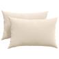 Preview: Sofakissen 2 stk. Stoff Beige 60 x 40 cm