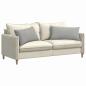 Preview: Sofakissen 2 stk. Stoff Hellgrau 80 x 40 cm
