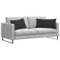 Preview: Sofakissen 2 stk. Stoff Schwarz 80 x 40 cm