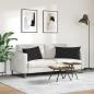 Preview: Sofakissen 2 stk. Stoff Schwarz 80 x 40 cm