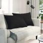 Preview: ARDEBO.de - Sofakissen 2 stk. Stoff Schwarz 70 x 50 cm