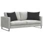 Preview: Sofakissen 2 stk. Stoff Schwarz 70 x 50 cm