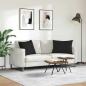 Preview: Sofakissen 2 stk. Stoff Schwarz 70 x 50 cm