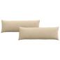 Preview: Sofakissen 2 stk. Stoff Creme 120 x 40 cm