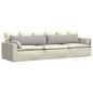 Preview: Sofakissen 2 stk. Stoff Hellgrau 145 x 40 cm