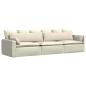 Preview: Sofakissen 2 stk. Stoff Beige 145 x 40 cm