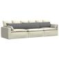 Preview: Sofakissen 2 stk. Stoff Dunkelgrau 200 x 40 cm
