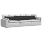 Preview: Sofakissen 2 stk. Stoff Schwarz 200 x 40 cm