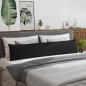 Preview: Sofakissen 2 stk. Stoff Schwarz 200 x 40 cm