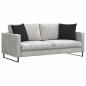 Preview: Sofakissen 2 stk. Stoff Schwarz 45 x 45 cm