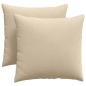 Preview: Sofakissen 2 stk. Stoff Creme 45 x 45 cm