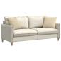 Preview: Sofakissen 2 stk. Stoff Creme 45 x 45 cm