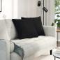Preview: ARDEBO.de - Sofakissen 2 stk. Stoff Schwarz 50 x 50 cm
