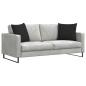 Preview: Sofakissen 2 stk. Stoff Schwarz 50 x 50 cm